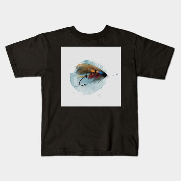 Rogans Salmon Fly No.14 Kids T-Shirt by MikaelJenei